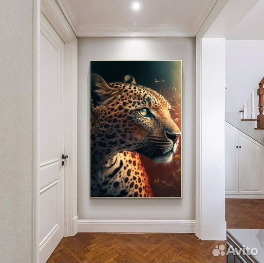 Картина маслом леопард
