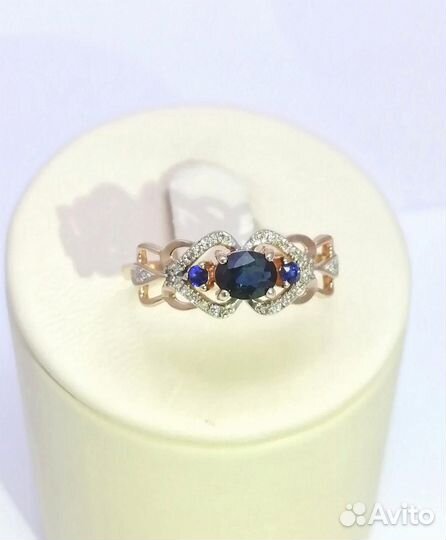 Золотое кольцо из красного золота 585 пробы, встав