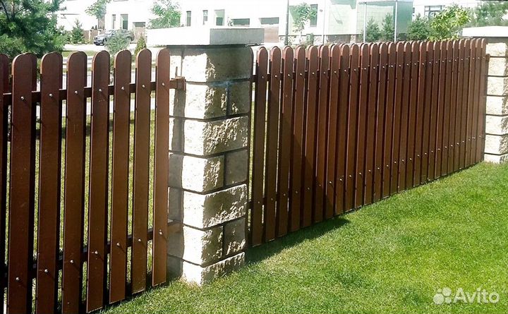 Забор из штакетника быстро, ворота