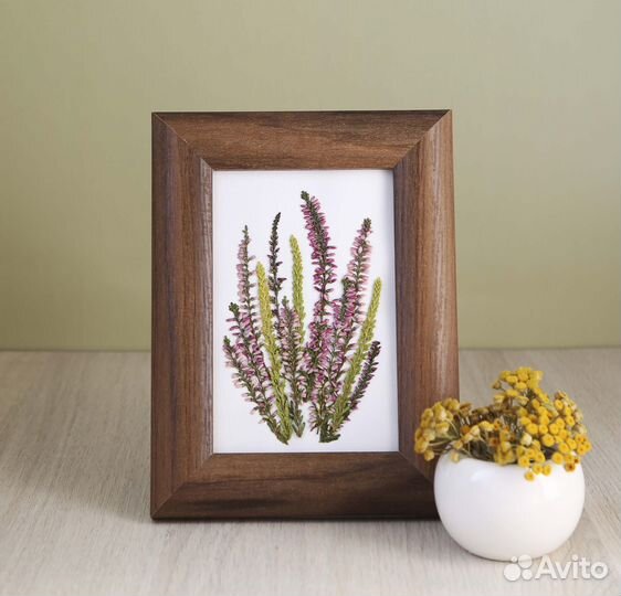 Гербарий. Интерьерная картина. Вереск