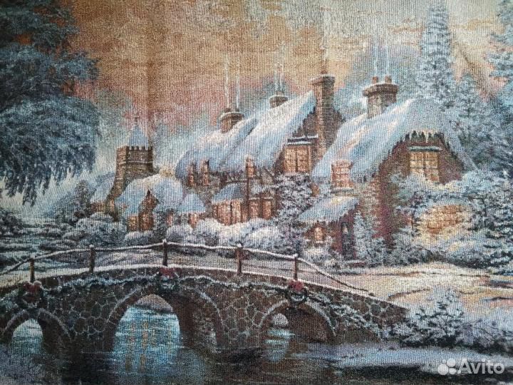 Картина с подсветкой гобелен новогодняя