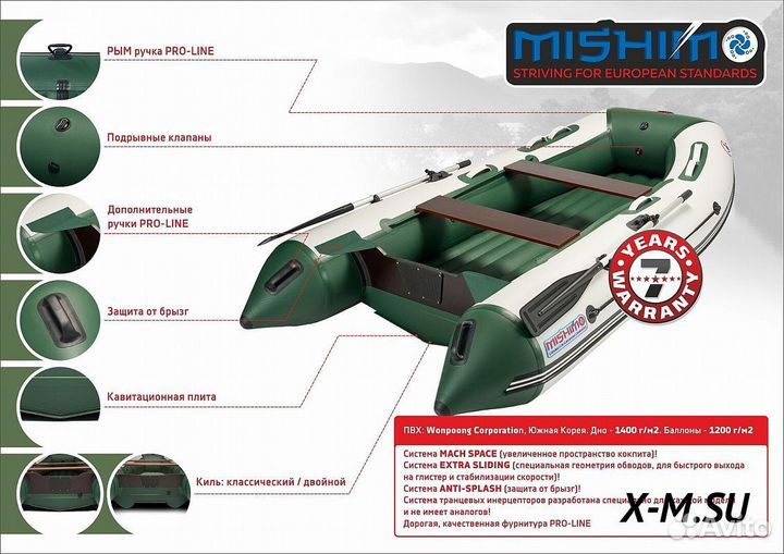 Лодка mishimo lite 300 Камуфляж пиксель