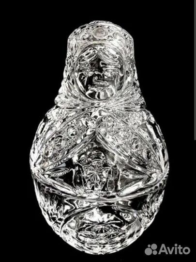 Хрустальная матрёшка ваза, конфетницы СССР