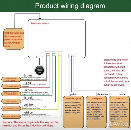 Кнопка Старт Стоп. Без Иммобилайзера
