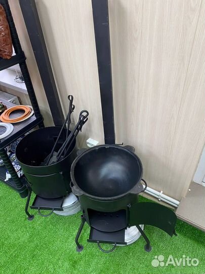 Казан чугунный с крышкой