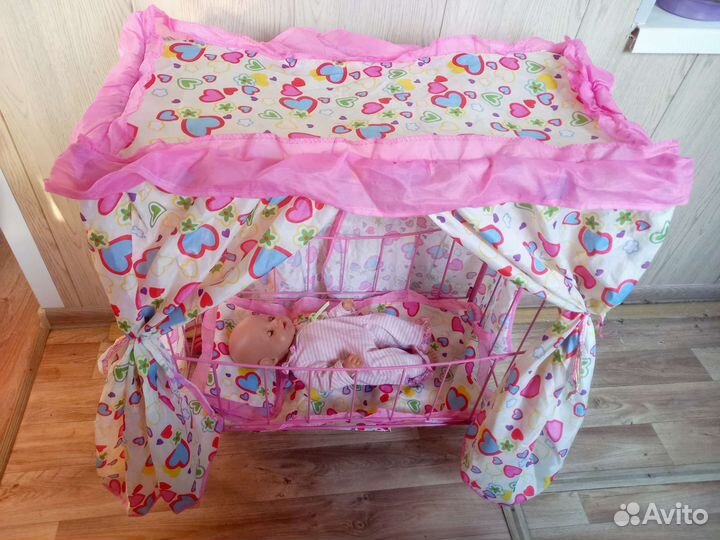 Кроватка для кукол (металл)