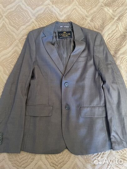 Пиджак школьная форма guliver серый 164