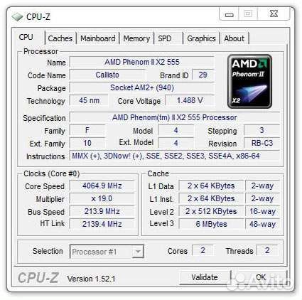 Amd phenom ii x2 555 be