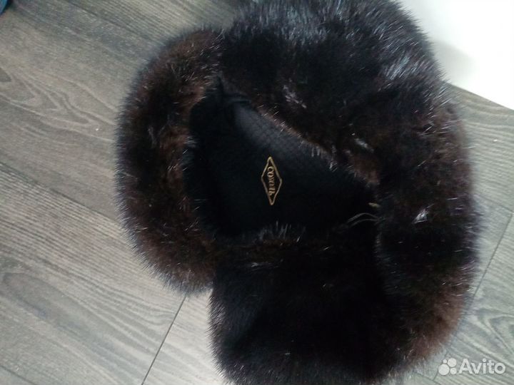 Норковая шапка мужская ушанка