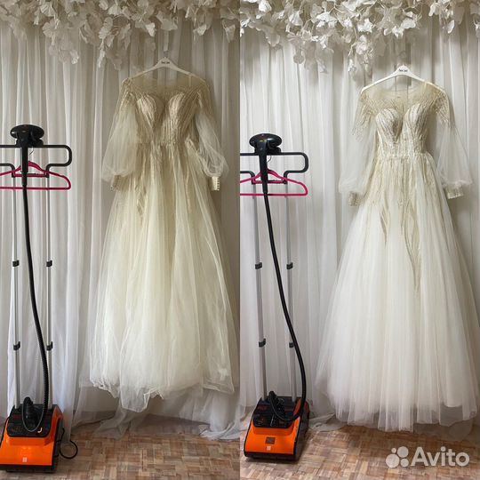 Отпаривание свадебного платья
