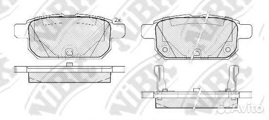 Колодки тормозные дисковые передние зад nibk