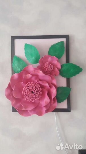 Панно Цветы, ночник