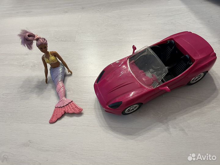 Барби русалка и машина для барби