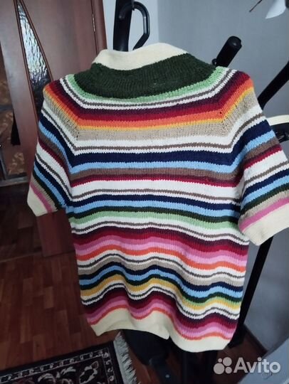 Кофта женская вязаная с короткими рукавами