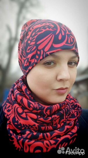 Комплект шапка и шарф