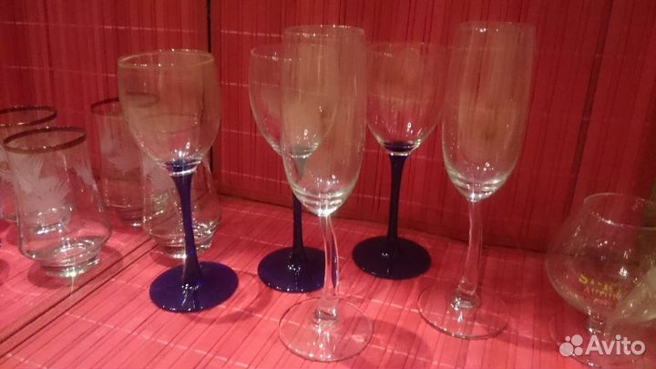 Фужеры рюмки бокалы стаканы хрусталь