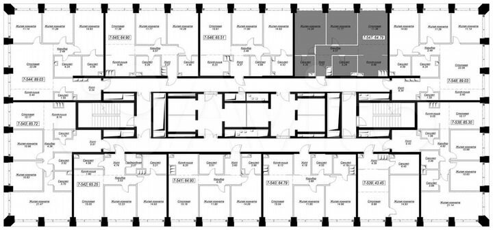 2-к. квартира, 64,8 м², 42/55 эт.