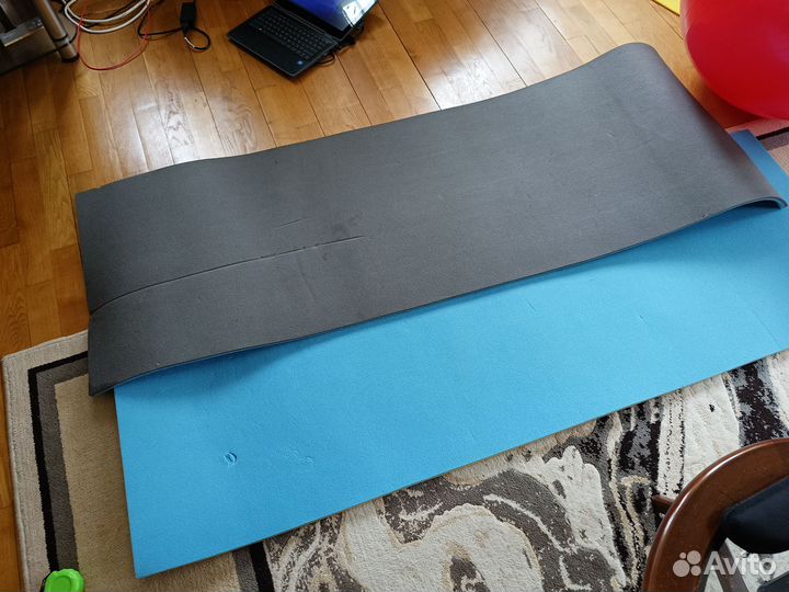 Коврик пенка двухслойная фитнес спорт туризм