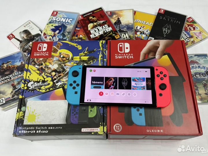 Новая Nintendo Switch Oled, Прошитая PicoFly, Игры