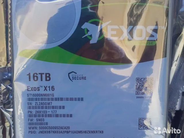 16TB 16тб Seagate SATA новые жесткие диски