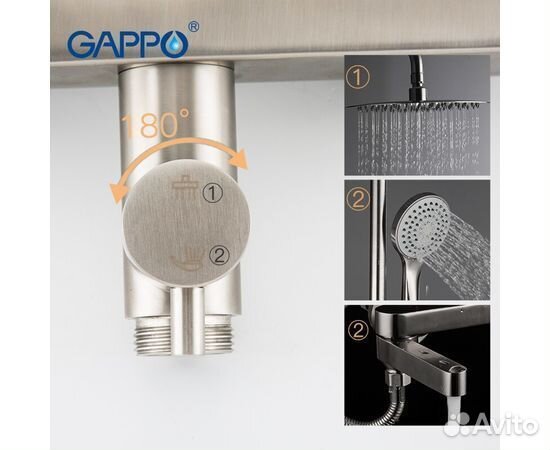 Душевая стойка со смесителем gappo G2499-30