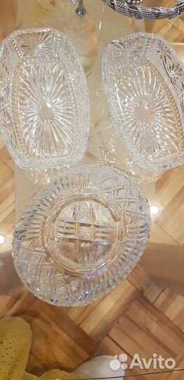 Ваза для фруктов/салатник хрусталь