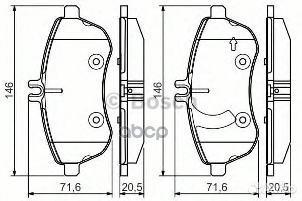 Колодки тормозные дисковые перед 0986495104
