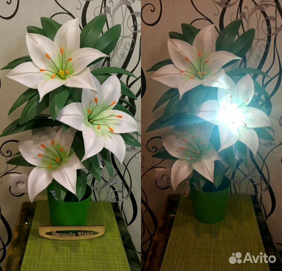 Ростовые цветы, светильники ручной работы