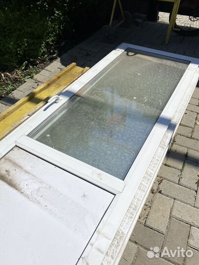 Дверь пвх с окном бу