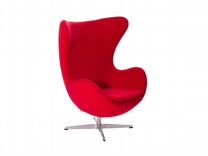 Кресло Arne Jacobsen Style Egg Chair красная/тёмно