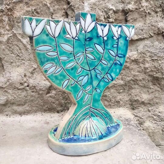 Подсвечник Менора авторская керамика ручная работа