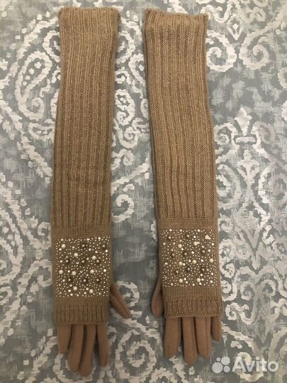 Перчатки митенки женские