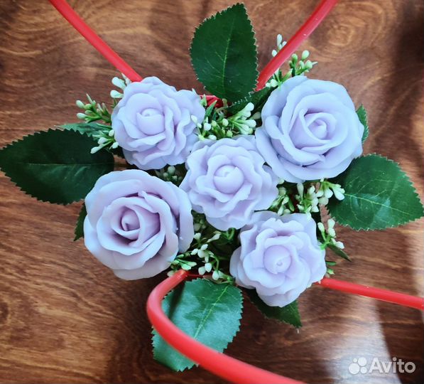 Букет роз из мыла