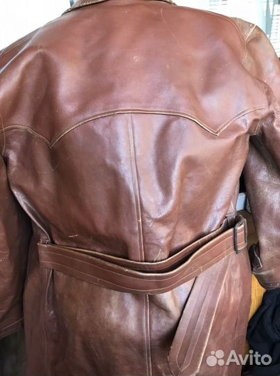 Кожаный плащ ркка ремни кобуры