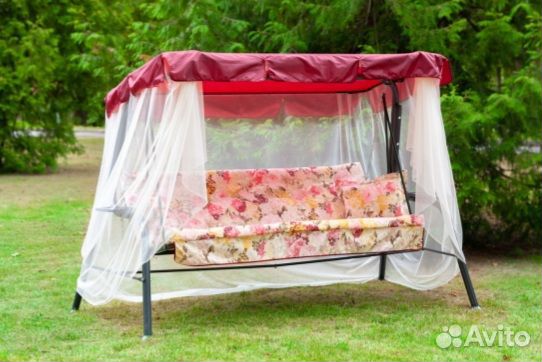 Качели садовые 3х местные труба 45 мм