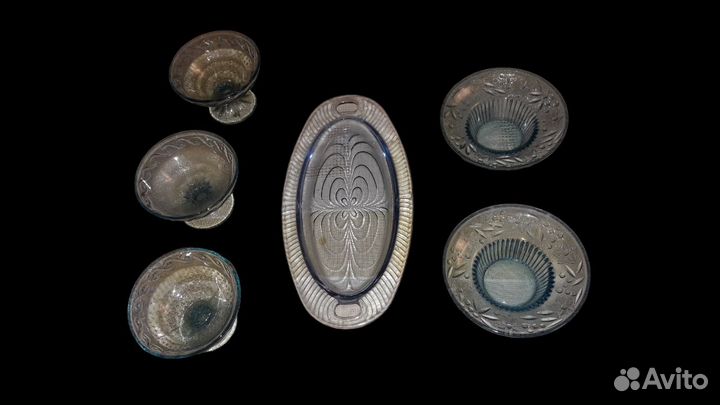 Ваза кобальт позолота