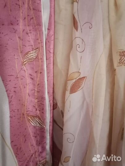 Комплект шторы, тюль и покрывало