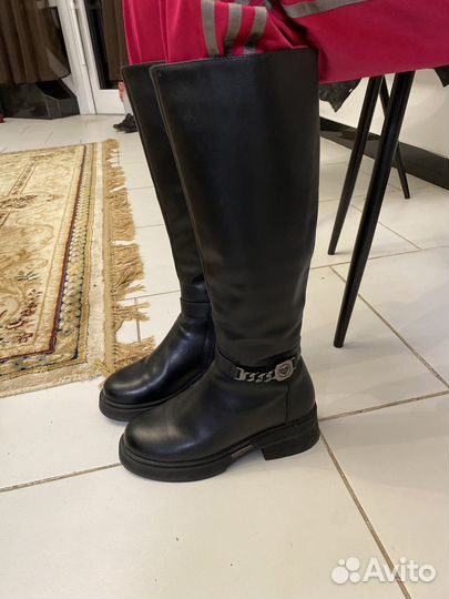 Сапоги кожаные зимние 39