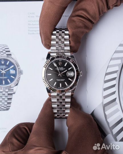 Часы rolex datejust 41mm черные