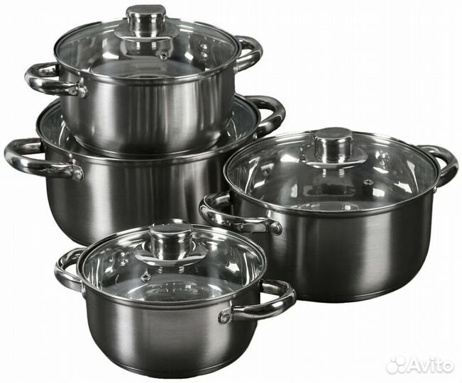 Набор кастрюль (4 шт.). Новый. пр-во россия