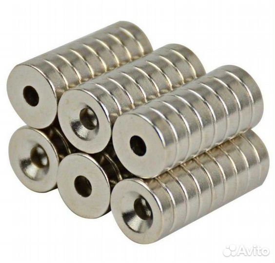 Неодимовые магниты кольца с Зенковкой под саморез