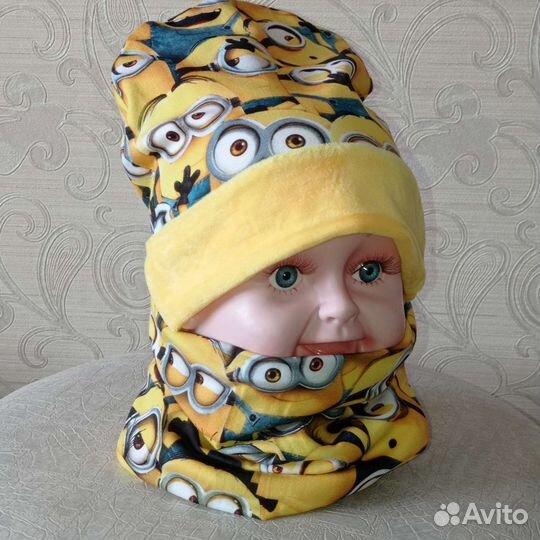 Шапка+снуд новые