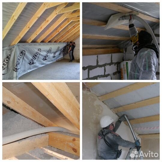 Эковата Утепление эковатой крыши мансарды стен