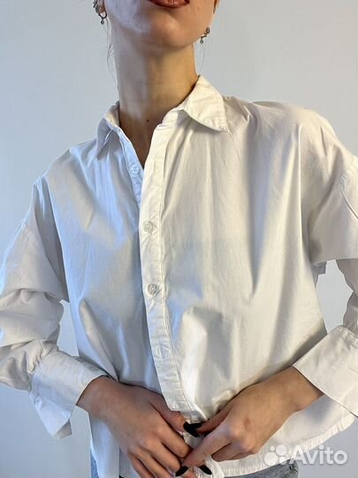 Рубашка белая оверсайз