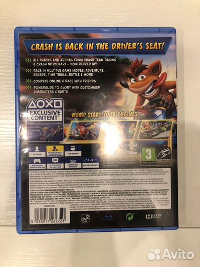 Crash Team Racing Nitro Fueled для Sony Ps4