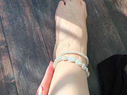 Браслет на ногу жемчужный 3 штуки с доставкой, Белорецк