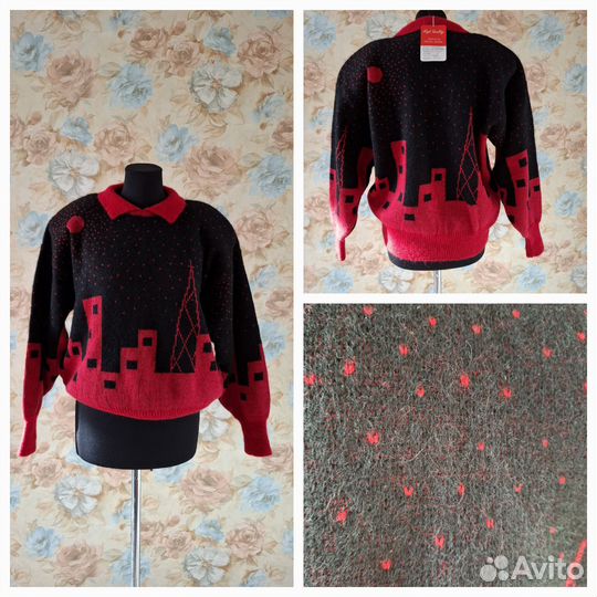 Новый свитшот пуловер джемпер женский СССР р.48