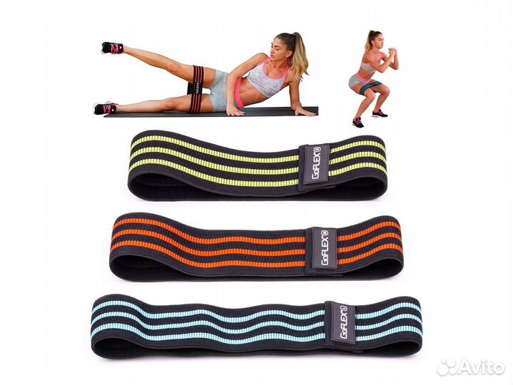 Фитнес-резинка Hip Bands Goflex S/M/L (1 шт)