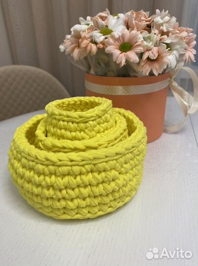 Трикотажные корзинки