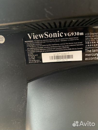 Монитор viewsonic VG930 M-3